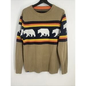 Kavu Polar Bear Knit Sweater Men’s Size Small Casual Western Loungewear 1124